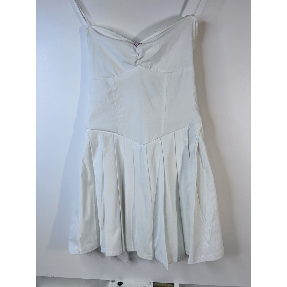 garage Bow Sweetheart Mini Dress White Size XS NWT - Picture 3 of 13